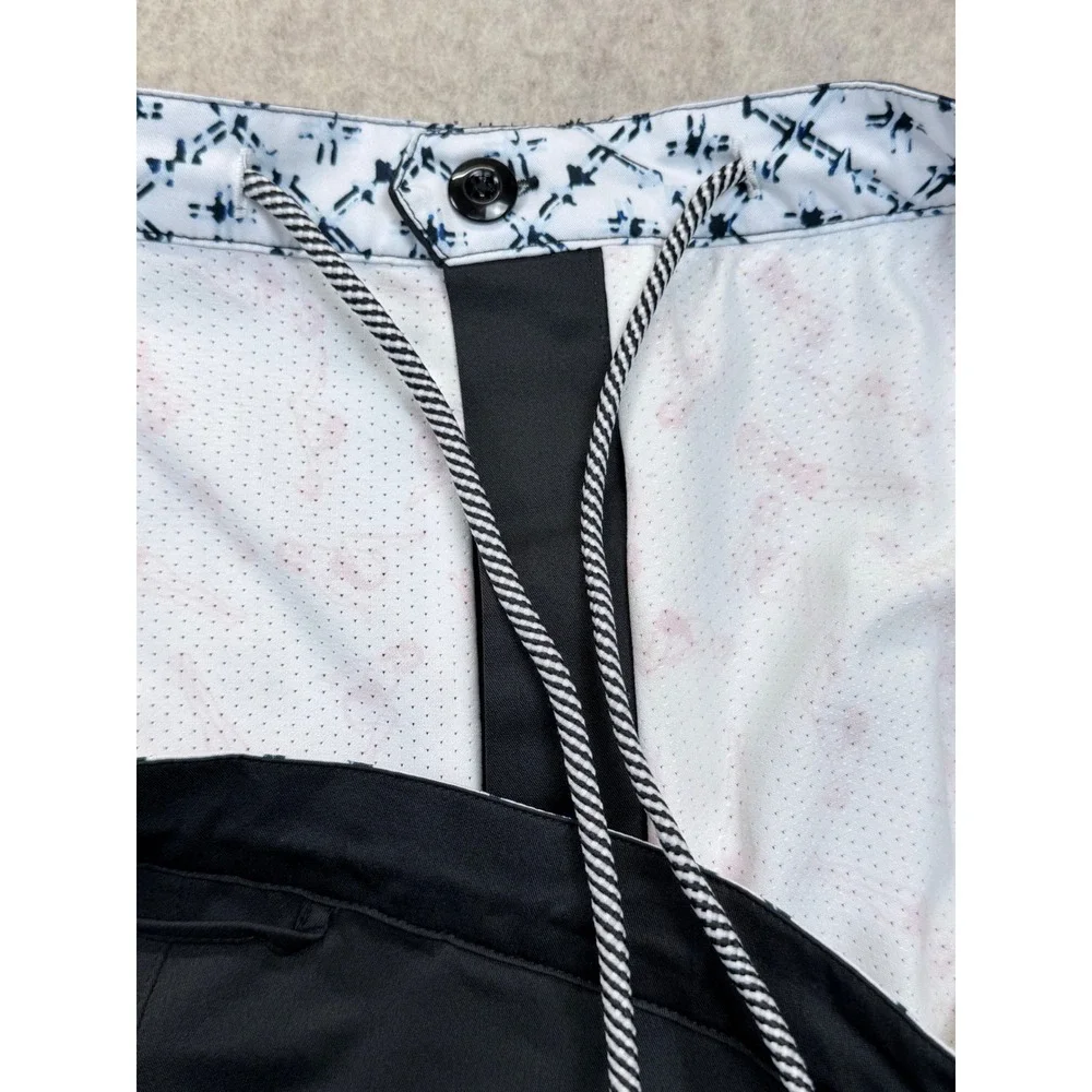 Robert Graham Shorts Mens 2XL Jet Black SMRG111 Pinup Print Lining NWT
